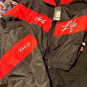 Red and Black Rich Life Tracksuit